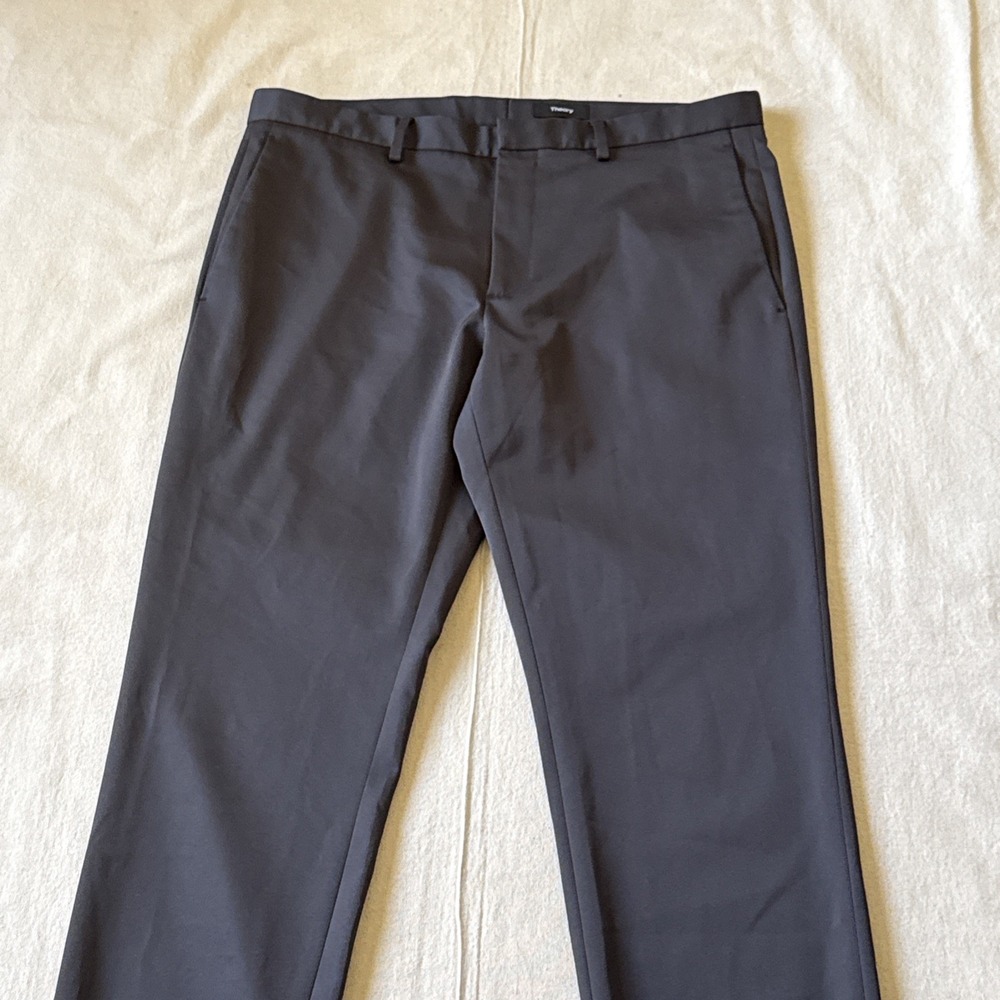 Theory Mens Pants Size 34x32 Charcoal Gray Tailored Trousersas